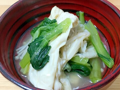 湯葉と小松菜のあっさり煮